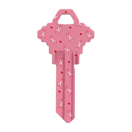 Hillman HILLMAN Breast Cancer Awareness Pink Breast Cancer Ribbon House/Office Universal Key Blank SC1 Singl, PK6 87517